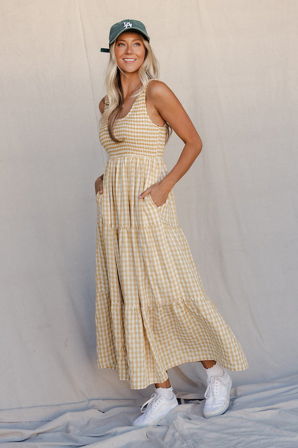 Lemonade Stand Gingham Maxi