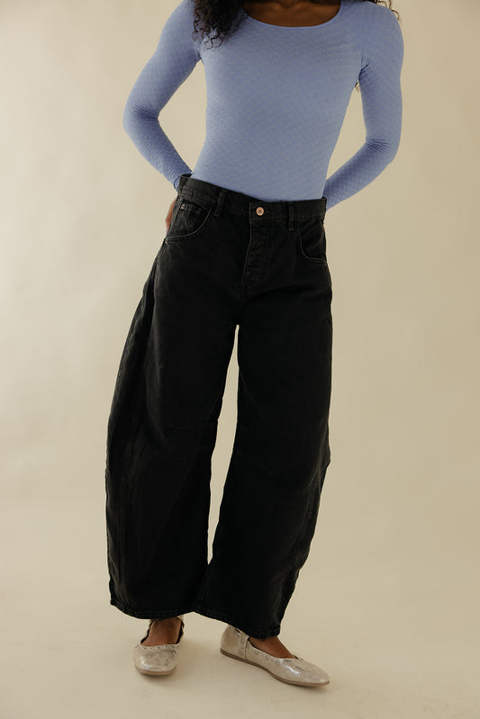 Free People Good Luck Mid Rise Barrel Jeans