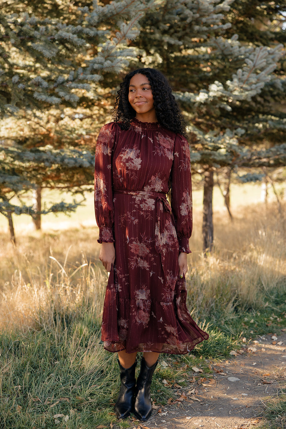 Maple Springs Floral Dress