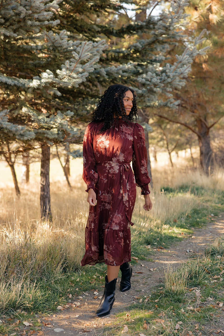 Maple Springs Floral Dress