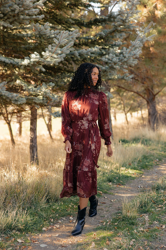 Maple Springs Floral Dress