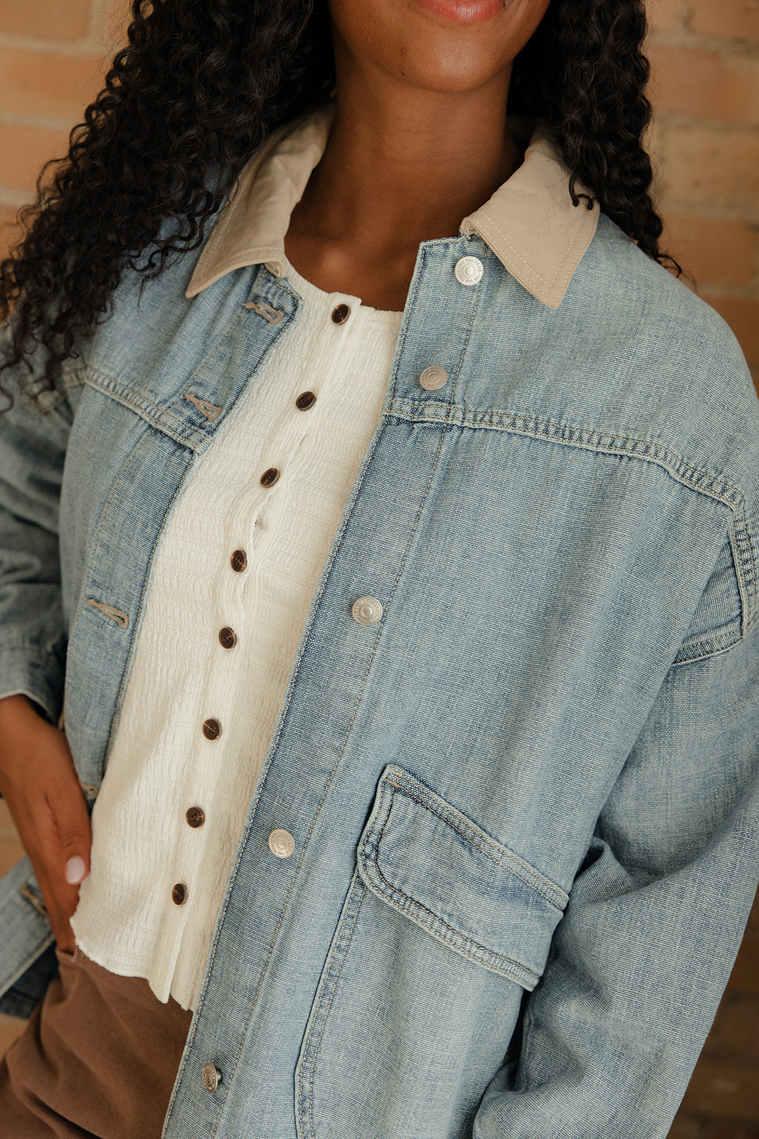 Free People Lemon Denim Jacket