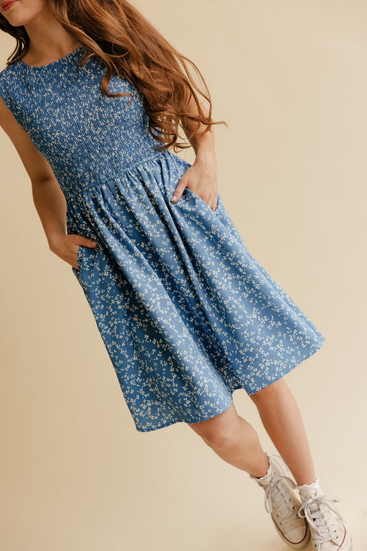 white christmas dresses Thats So Fetch | Robbie Denim Dress | Blue main image 0