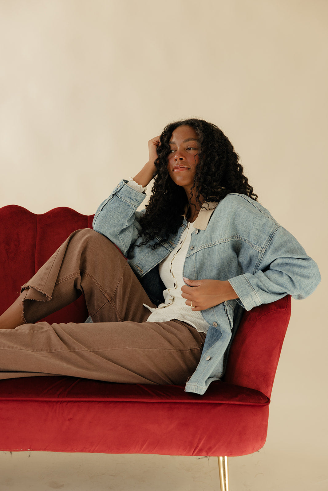 Free People Lemon Denim Jacket