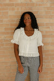 Soft Focus Ruffle Blouse