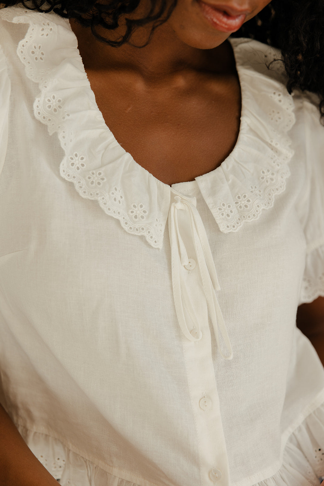 Soft Focus Ruffle Blouse