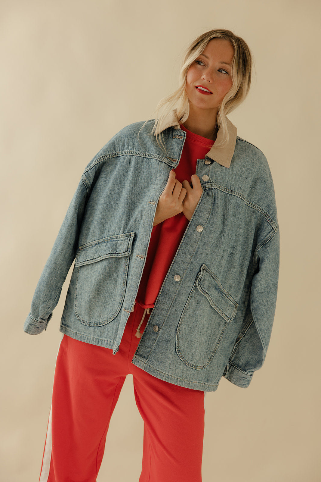 Free People Lemon Denim Jacket