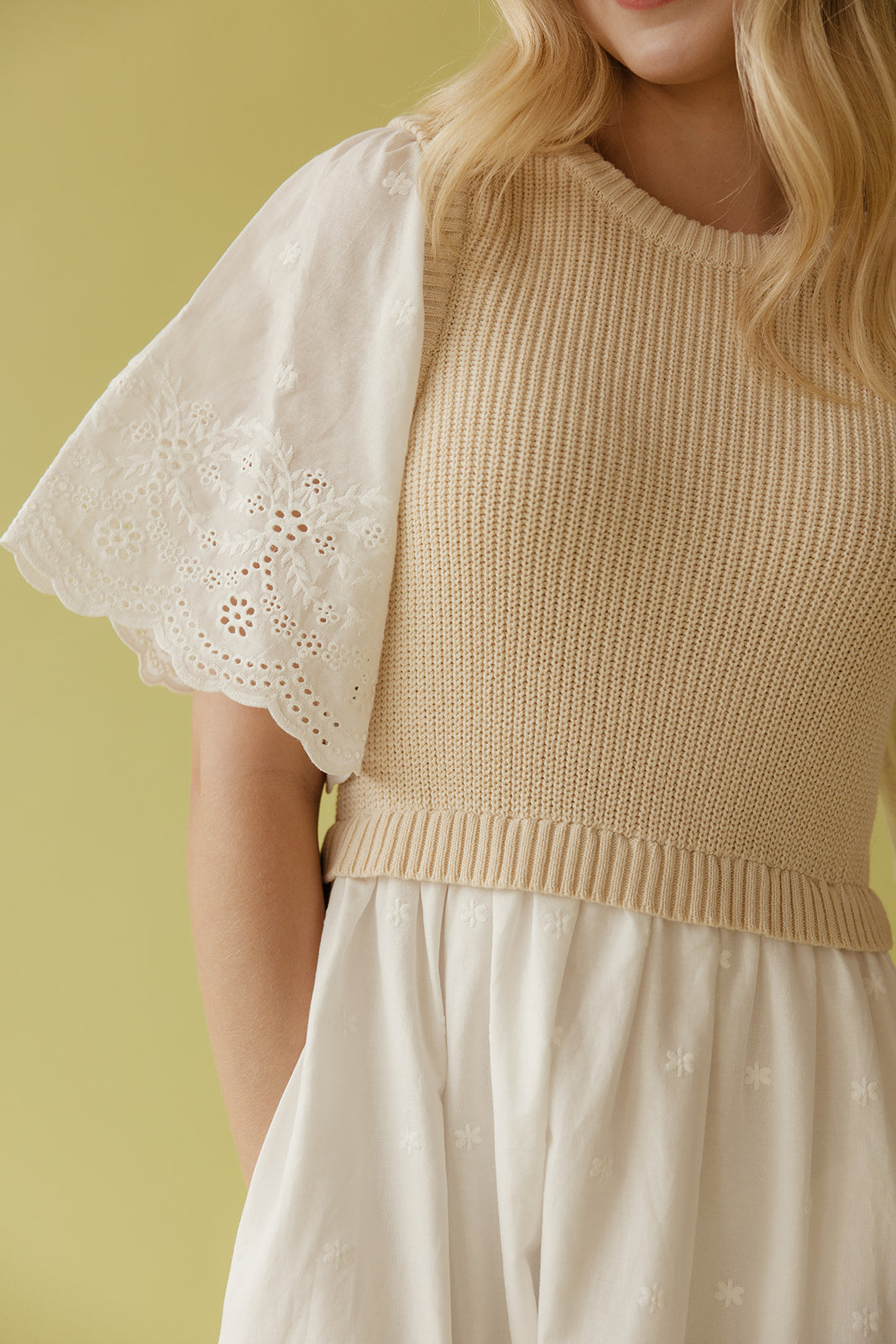 Sweet Prairie Detail Midi Dress