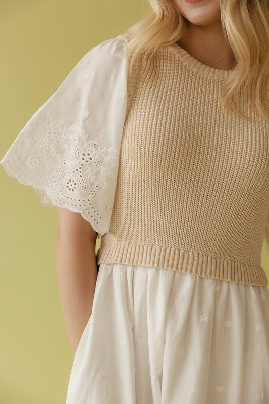 Sweet Prairie Detail Midi Dress