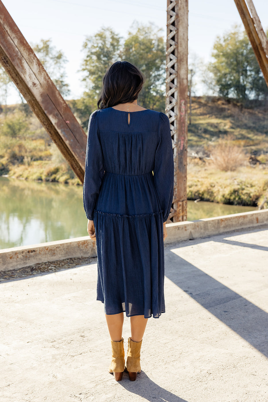 Along the Road Tiered Midi Dress