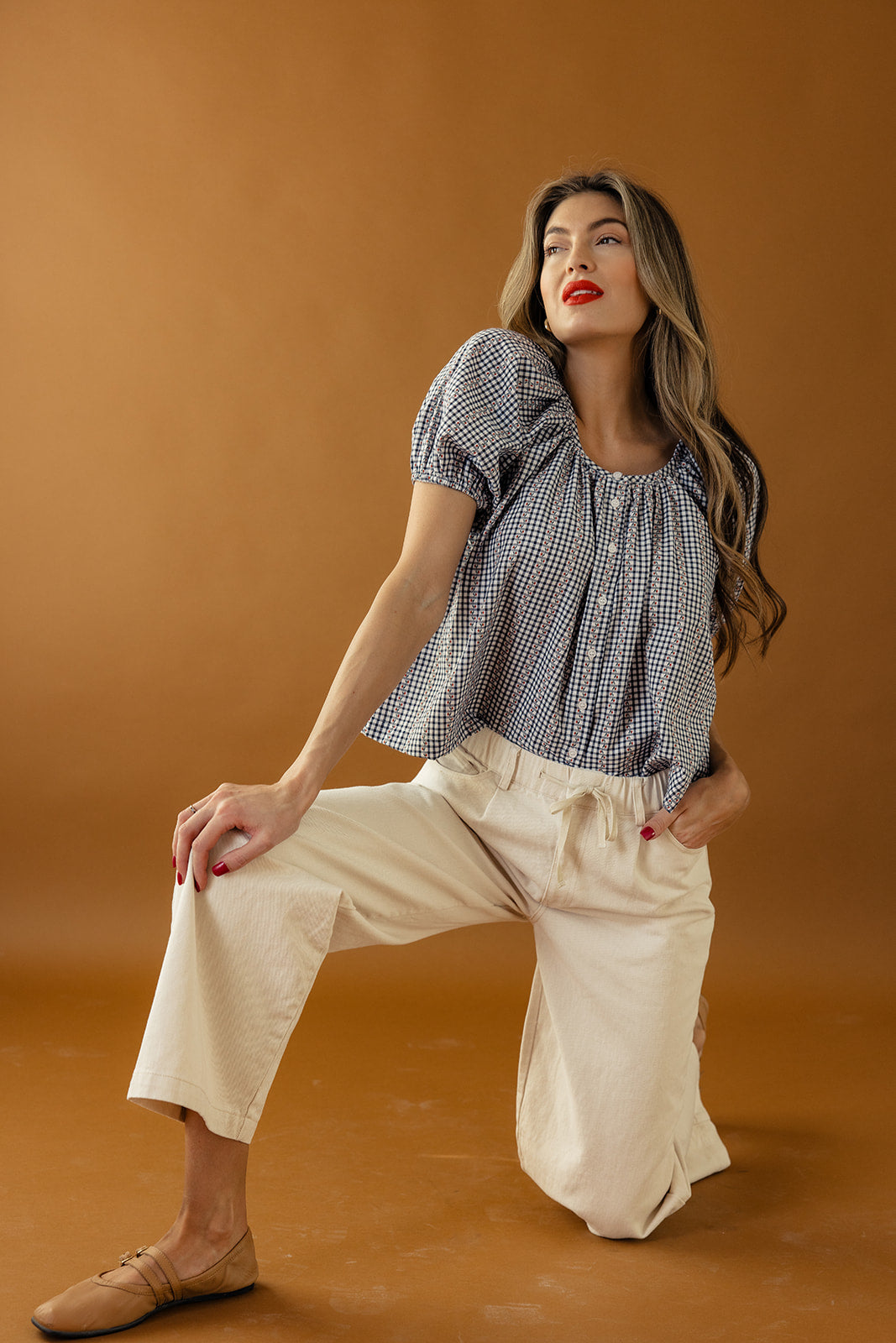 Blowing Smoke Button Down Blouse