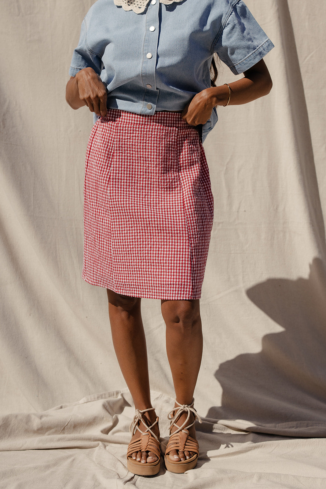 Vintage Picnic Gingham Skirt