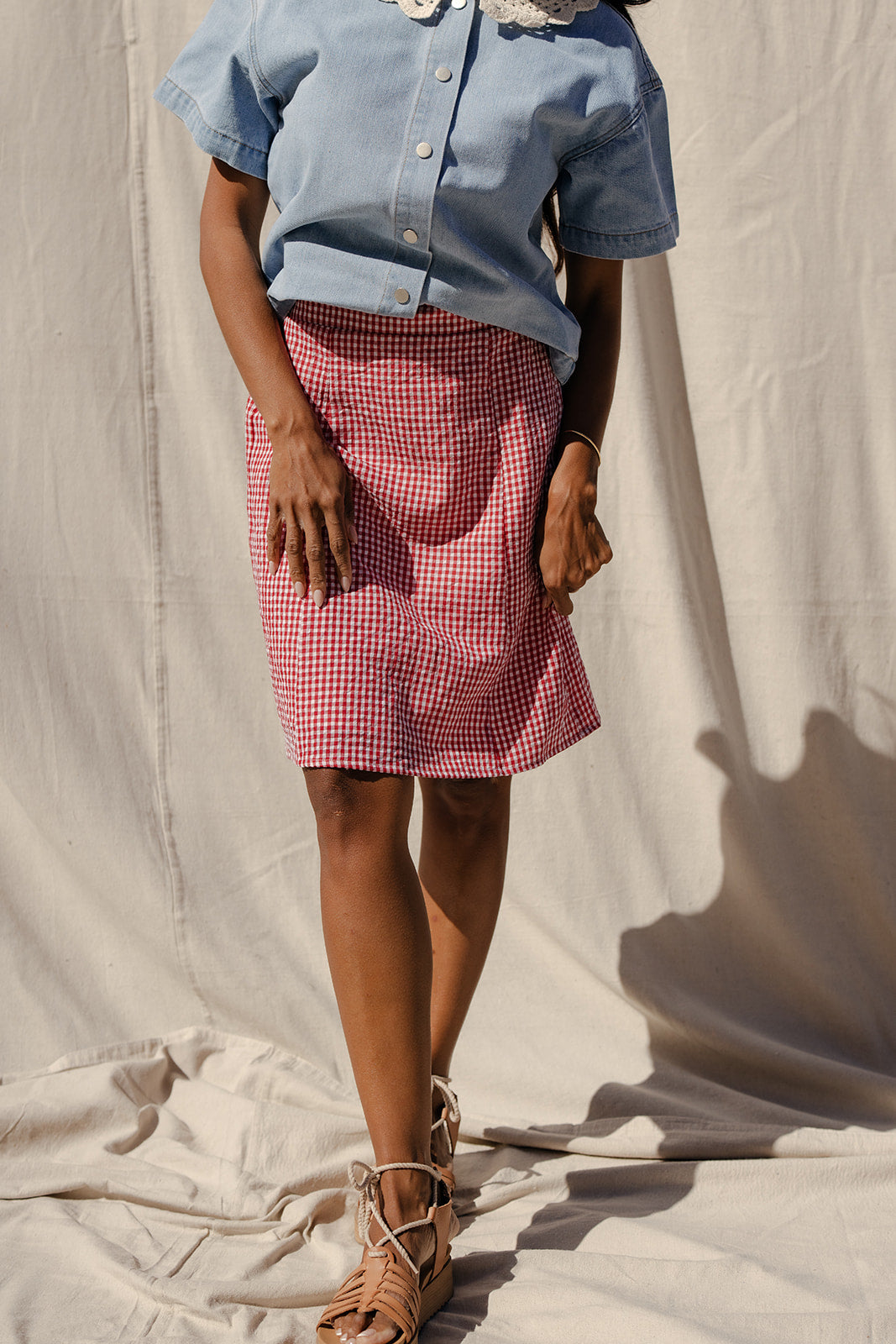 Vintage Picnic Gingham Skirt