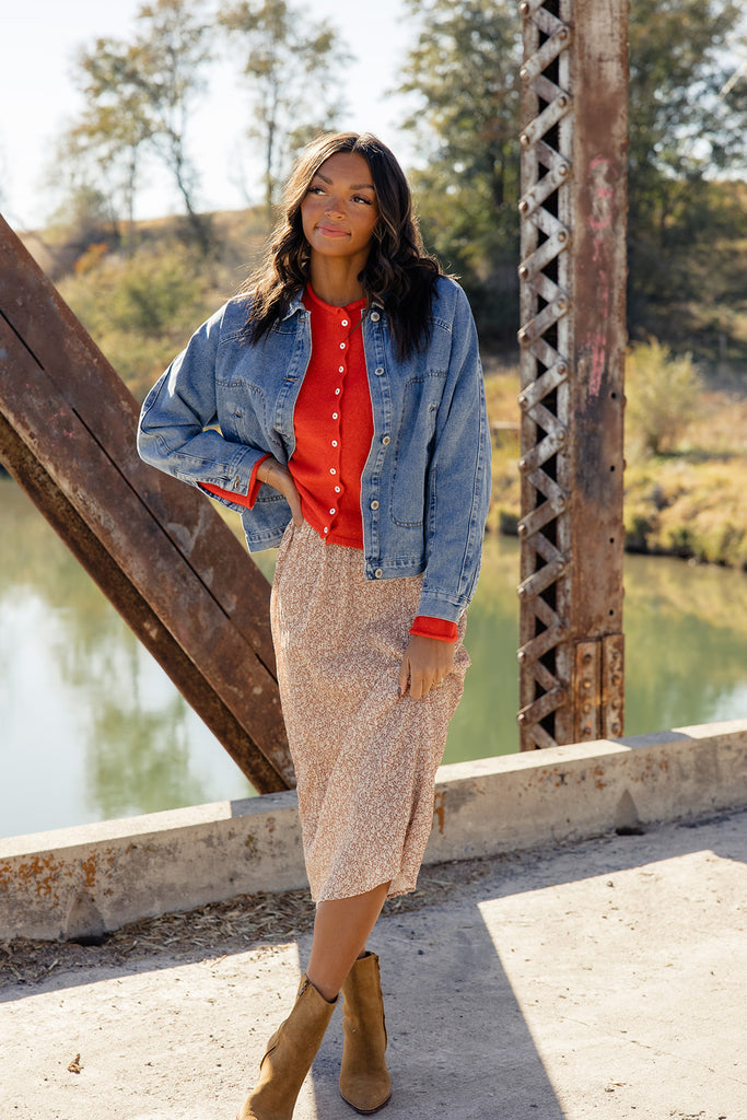 Cheek To Cheek Textured Skirt