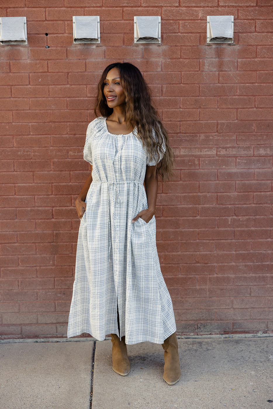 a woman in a white dress