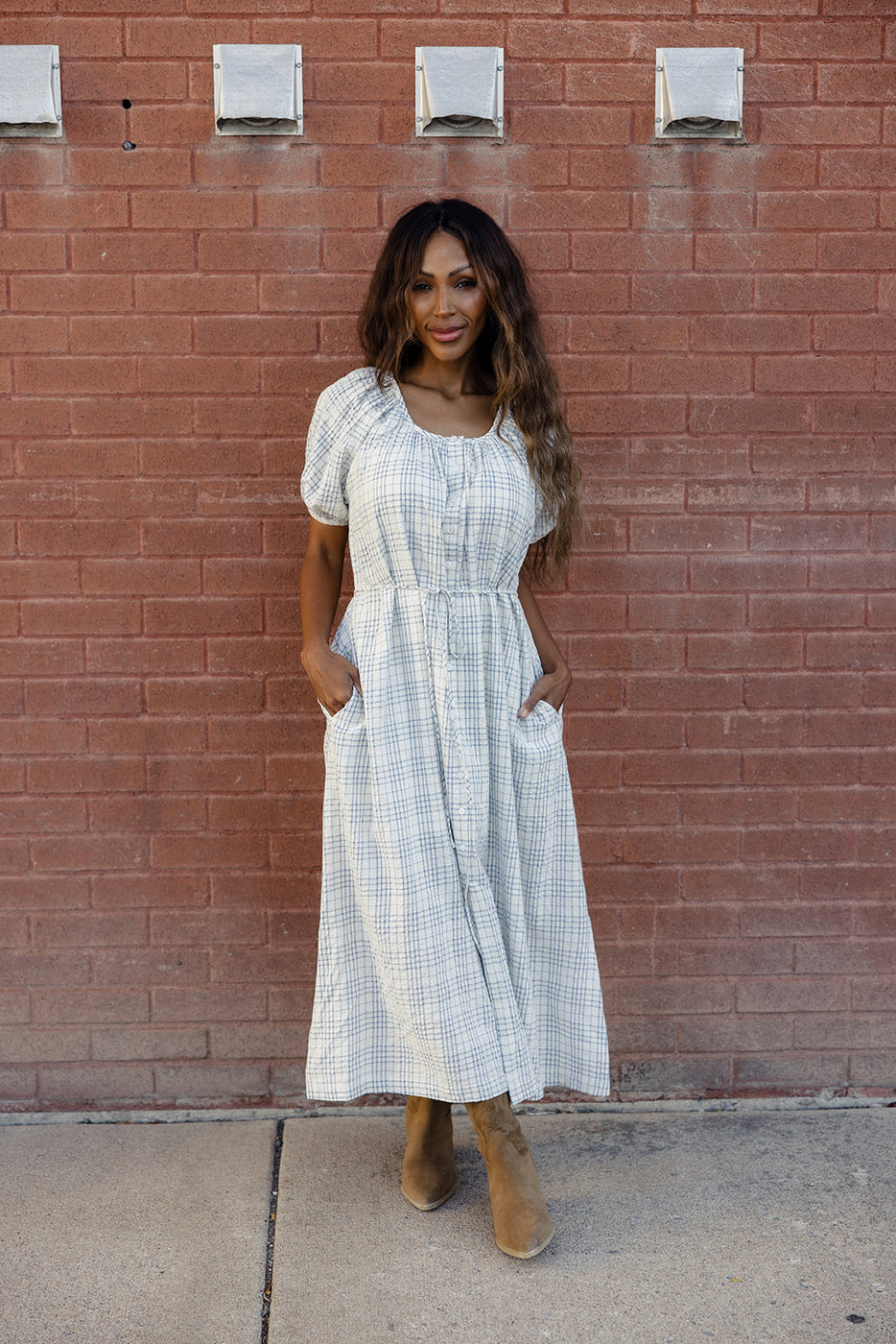 a woman in a white dress