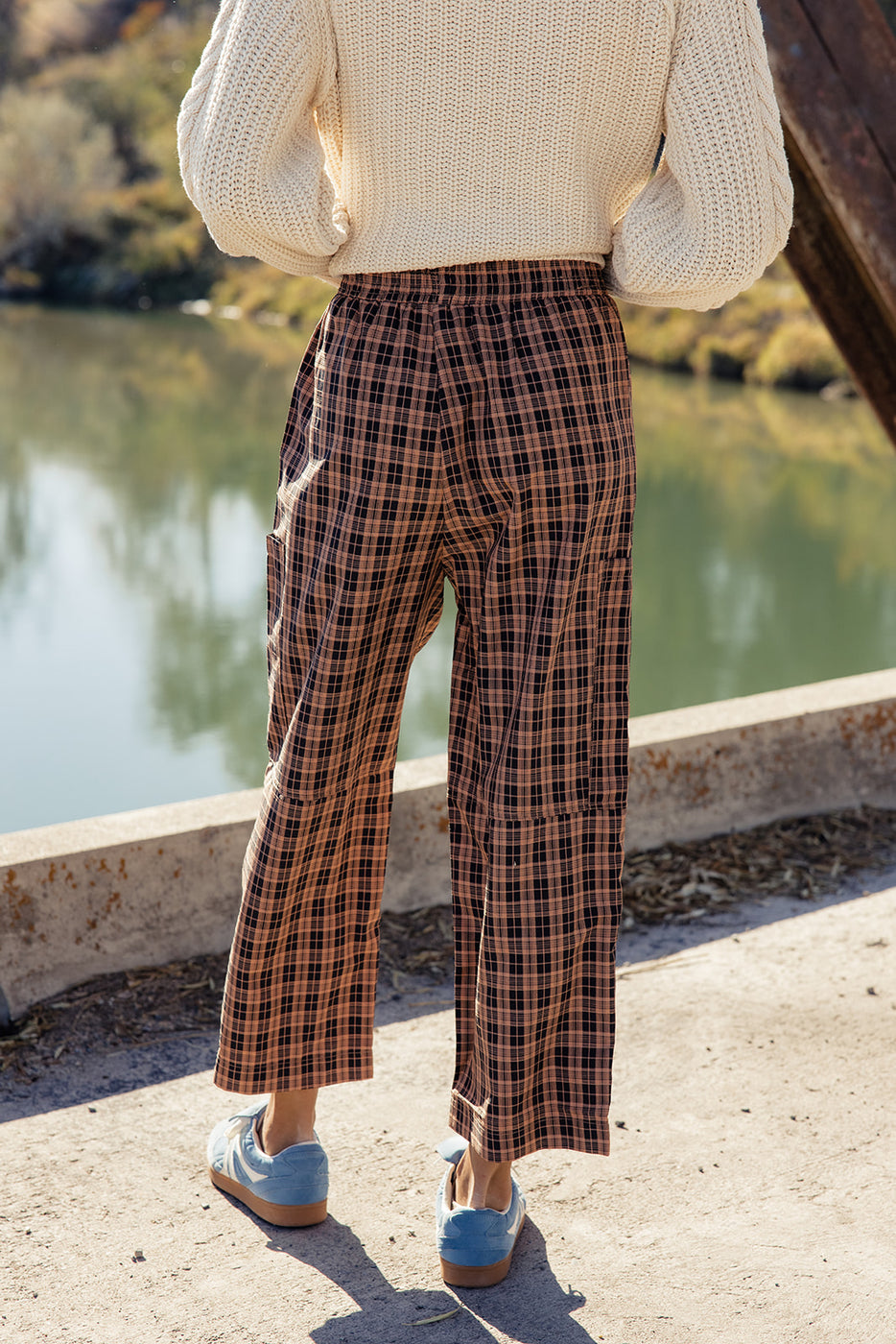 Best Of Times Plaid Wide Leg Pants