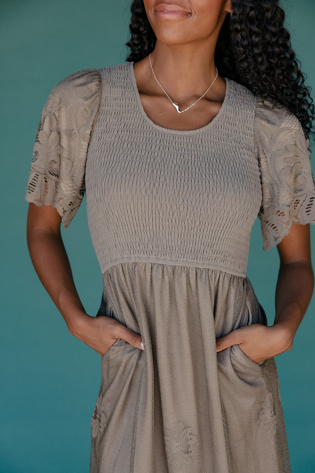 Willow Lace Smocked Dress