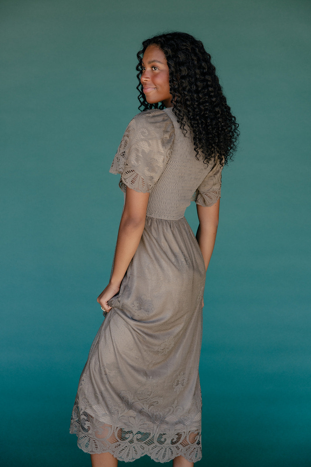 Willow Lace Smocked Dress