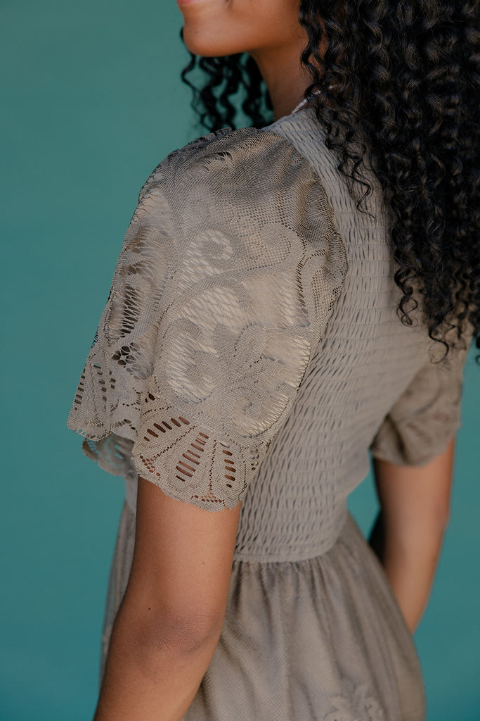 Willow Lace Smocked Dress