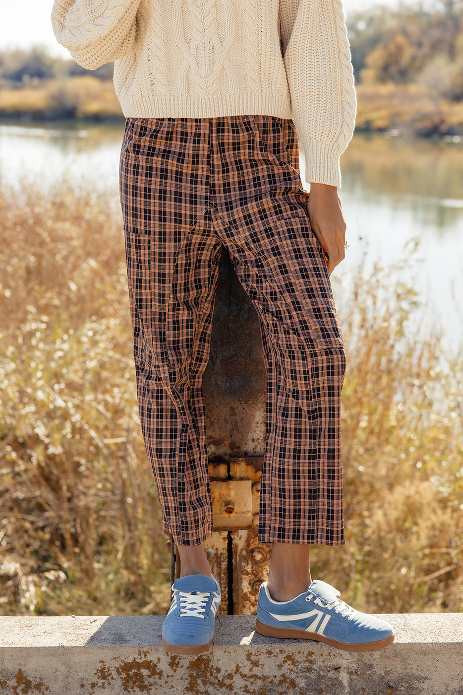 Best Of Times Plaid Wide Leg Pants