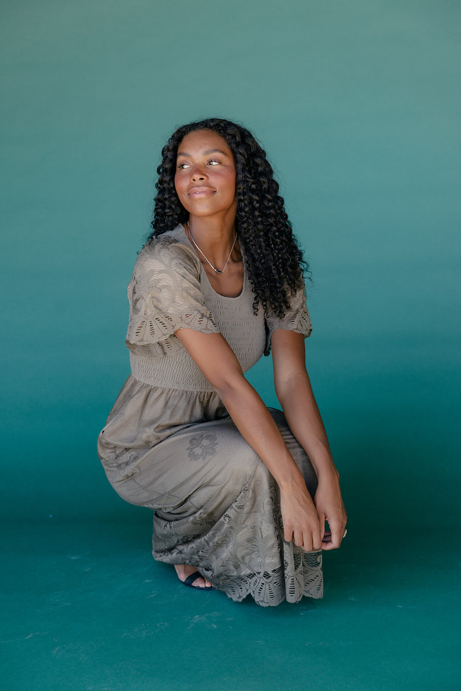 Willow Lace Smocked Dress