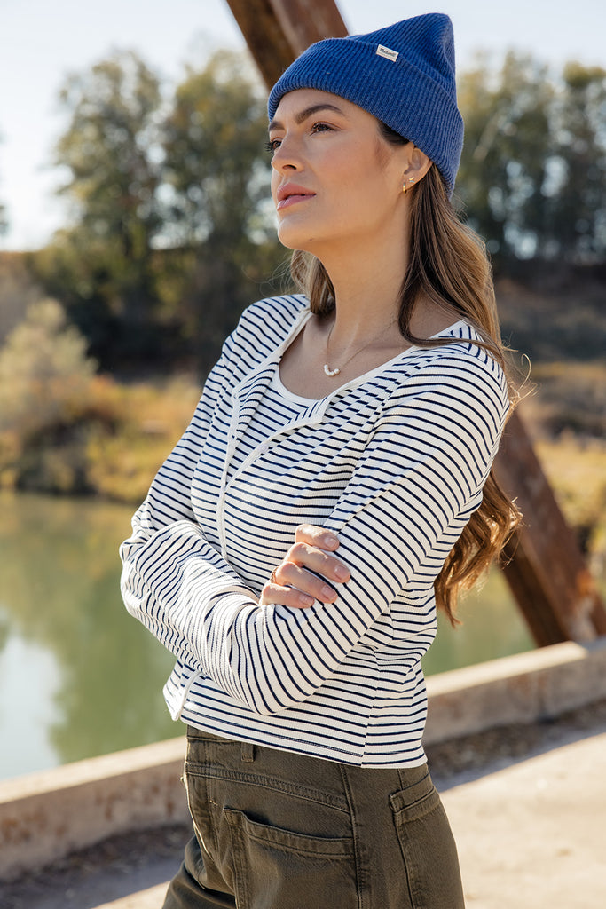 Jeanne Stripe Tank + Cardigan