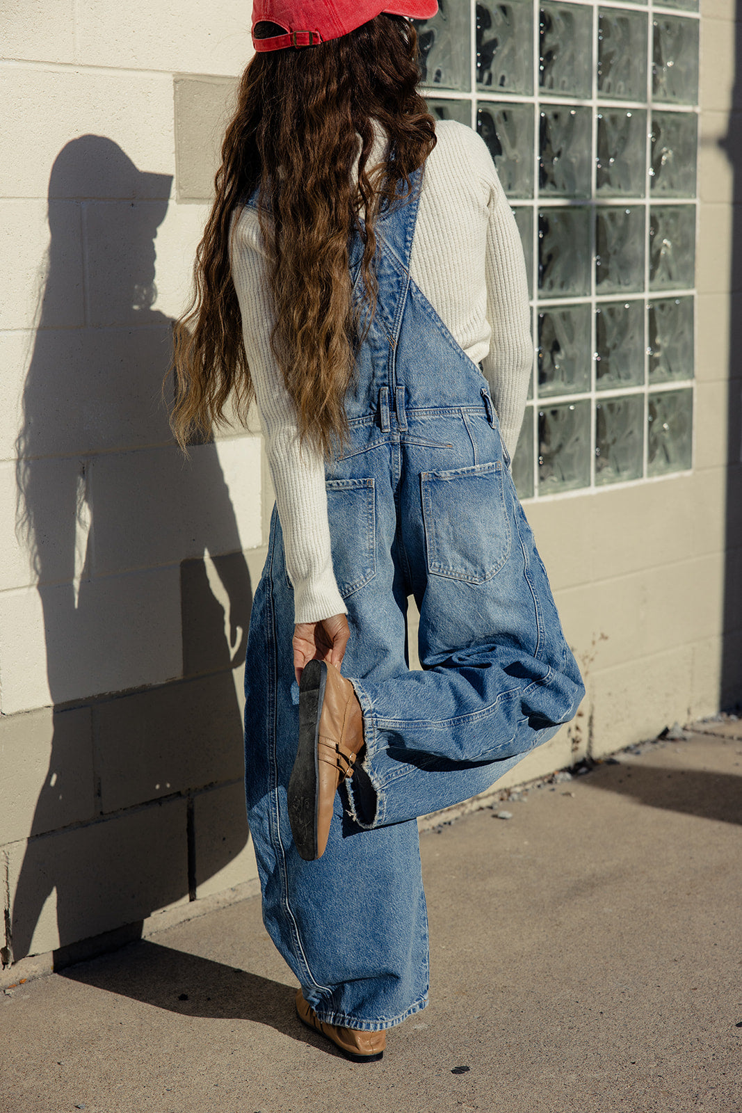 Free People Good Luck Barrel Overalls