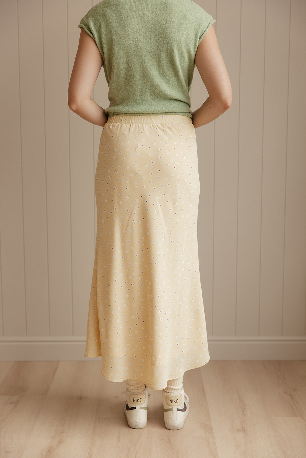 Little Flower Floral Midi Skirt