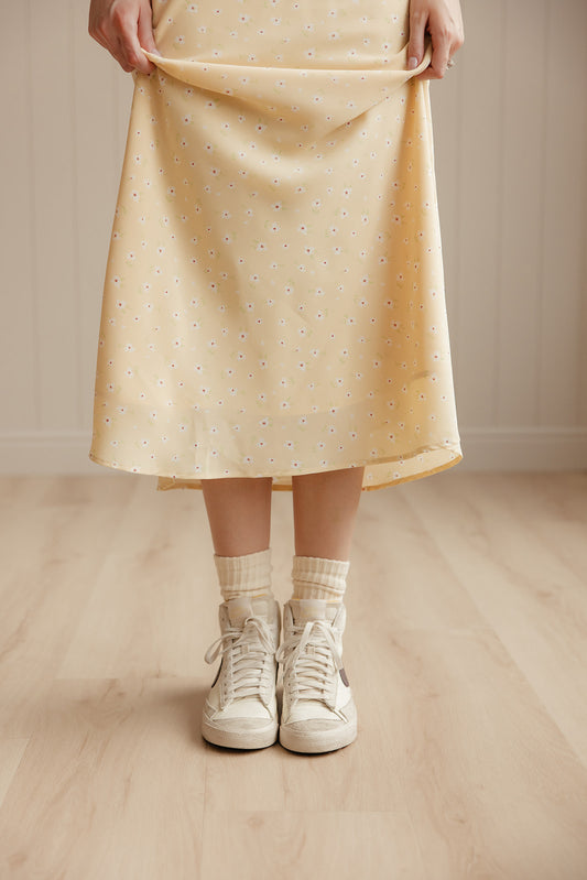 Little Flower Floral Midi Skirt