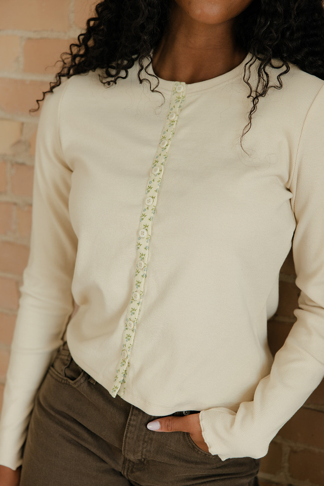 Refined Edge Button Top