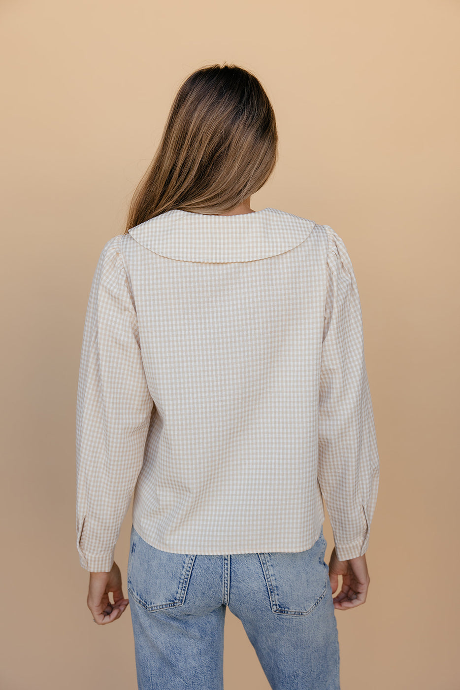 Honeycomb Collared Blouse