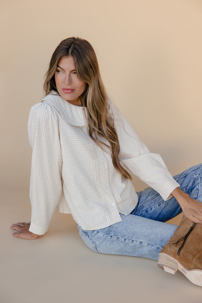 Honeycomb Collared Blouse