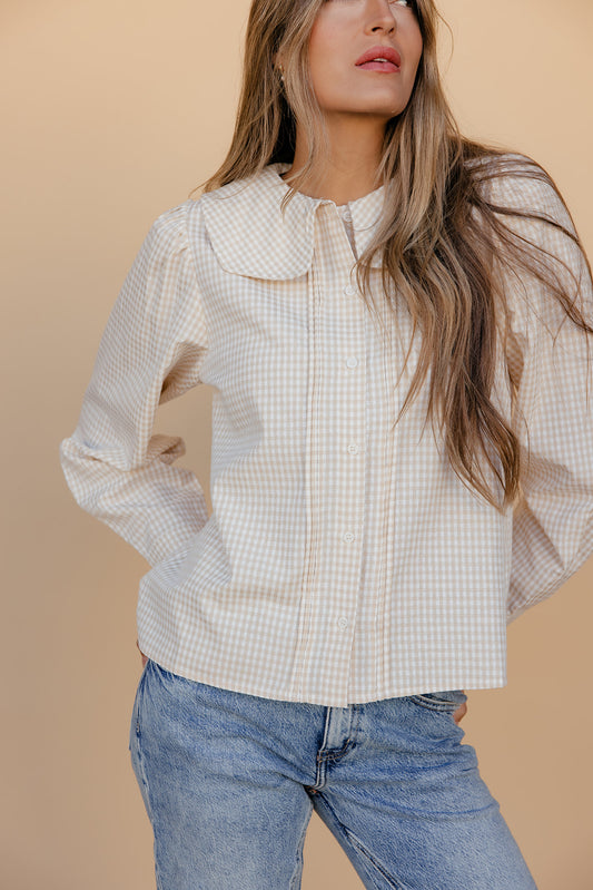 Honeycomb Collared Blouse