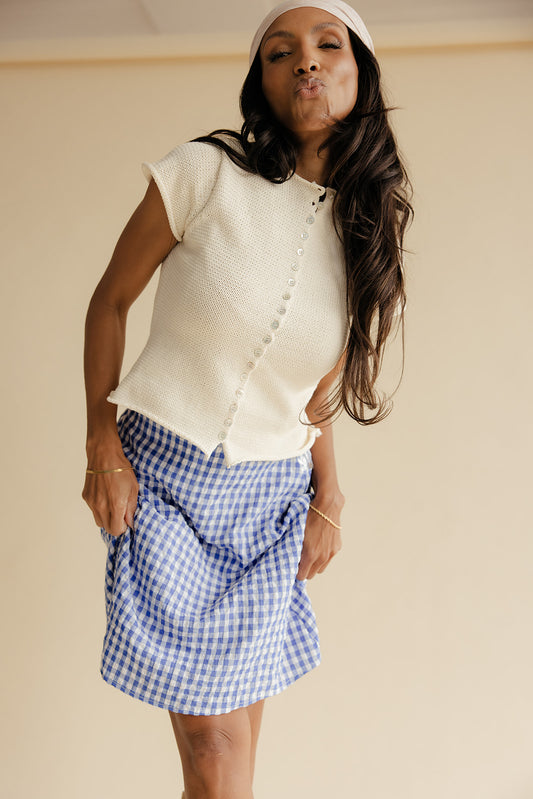 Broken Pieces Button Tee