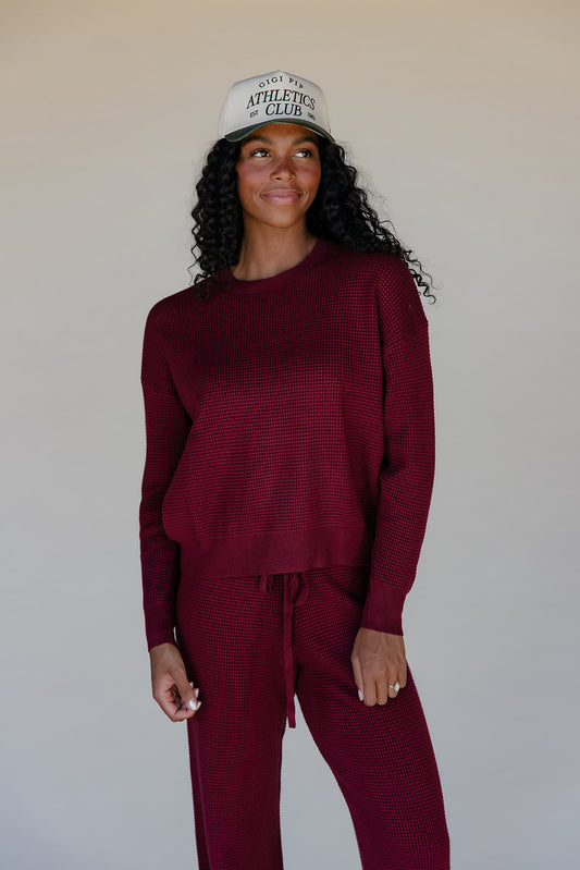 Morning Market Waffle Sweater