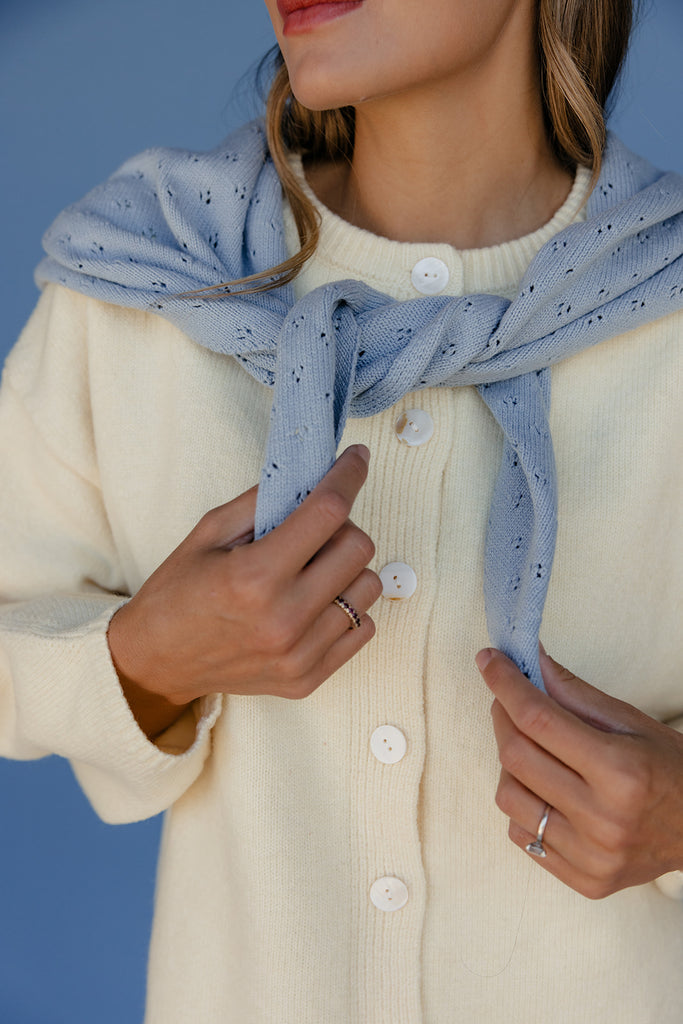 Carina Pointelle Wrap Scarf