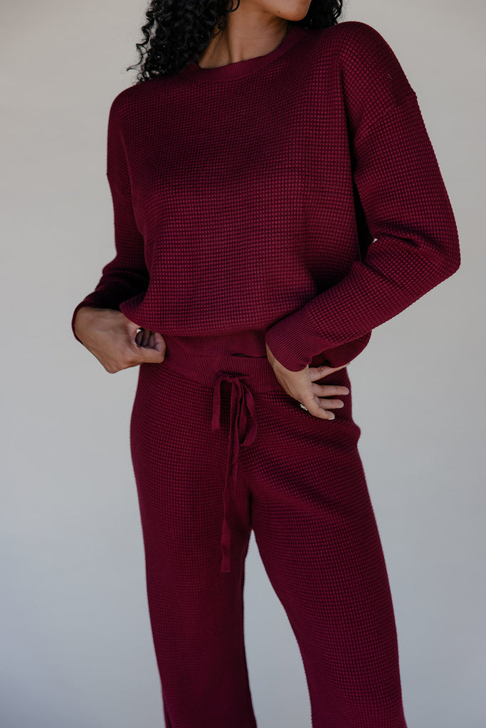 Morning Market Waffle Sweater