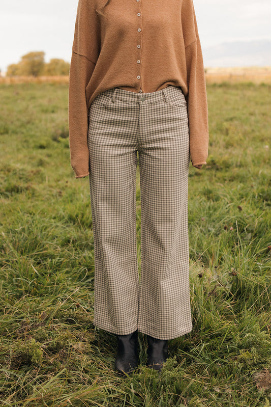 Stone Gingham Pants