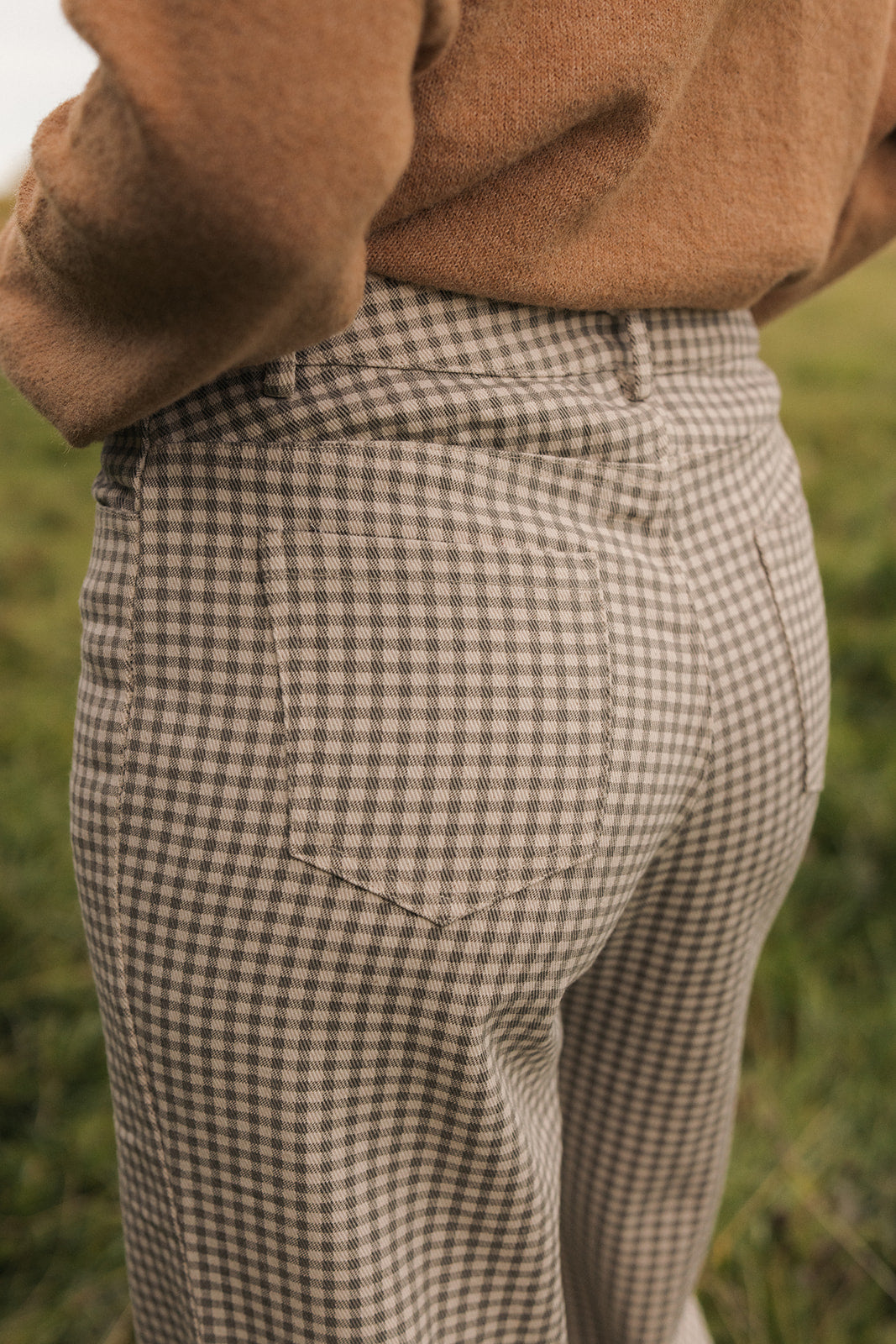 Stone Gingham Pants