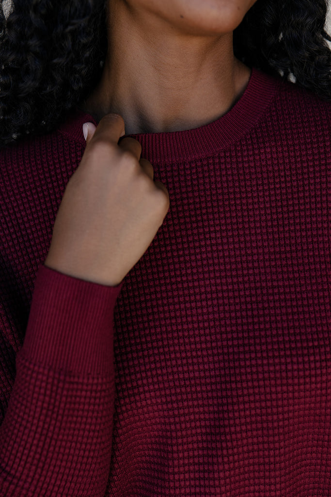 Morning Market Waffle Sweater