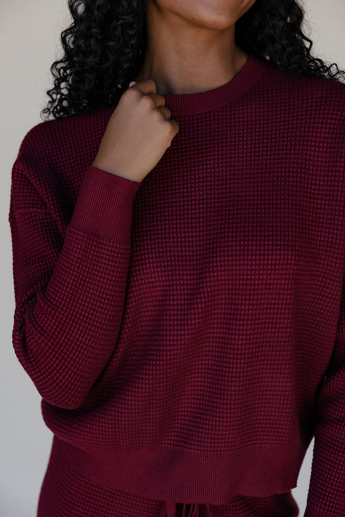 Morning Market Waffle Sweater