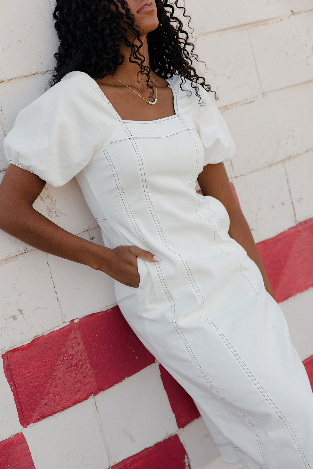 Sweet Tea Puff Sleeve Dress