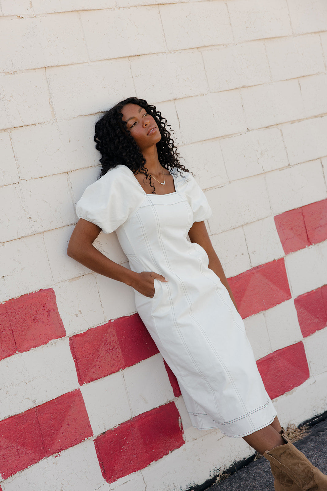 Sweet Tea Puff Sleeve Dress