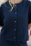 Red Hot Button Blouse