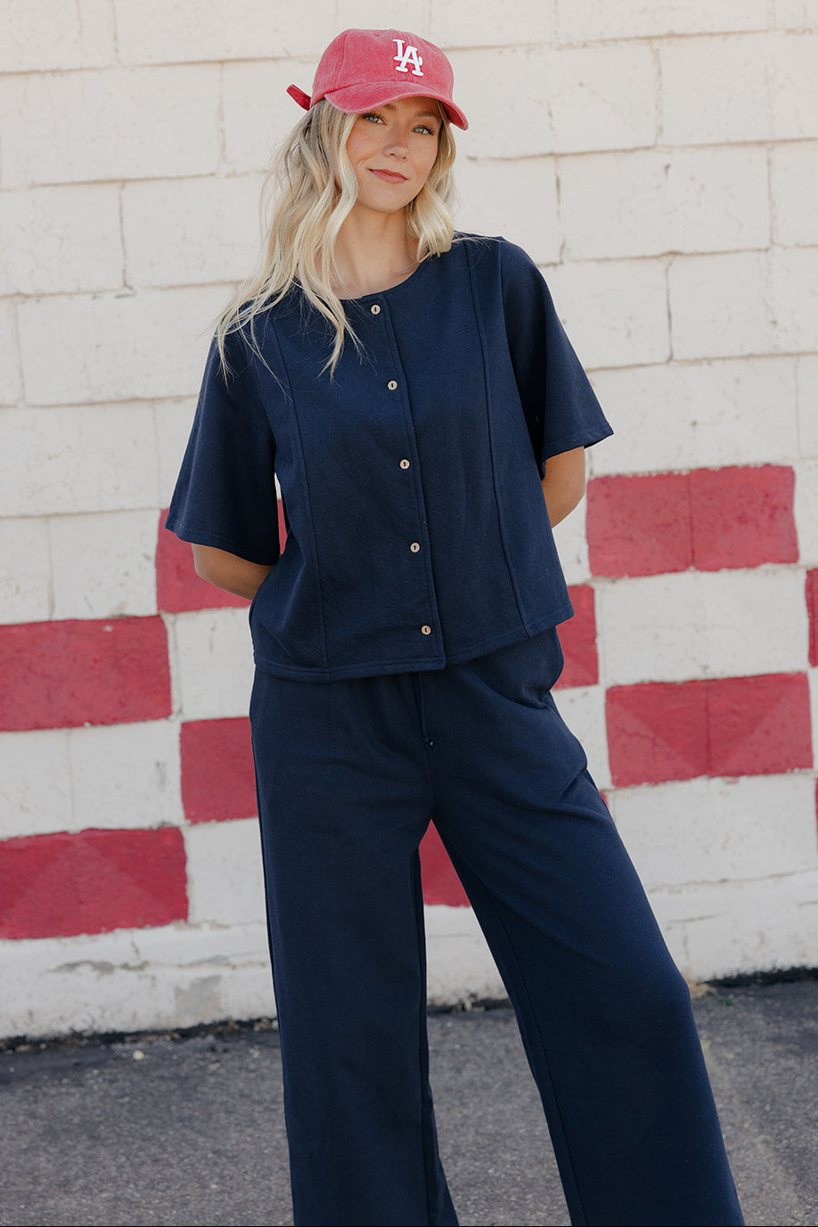 Red Hot Button Blouse