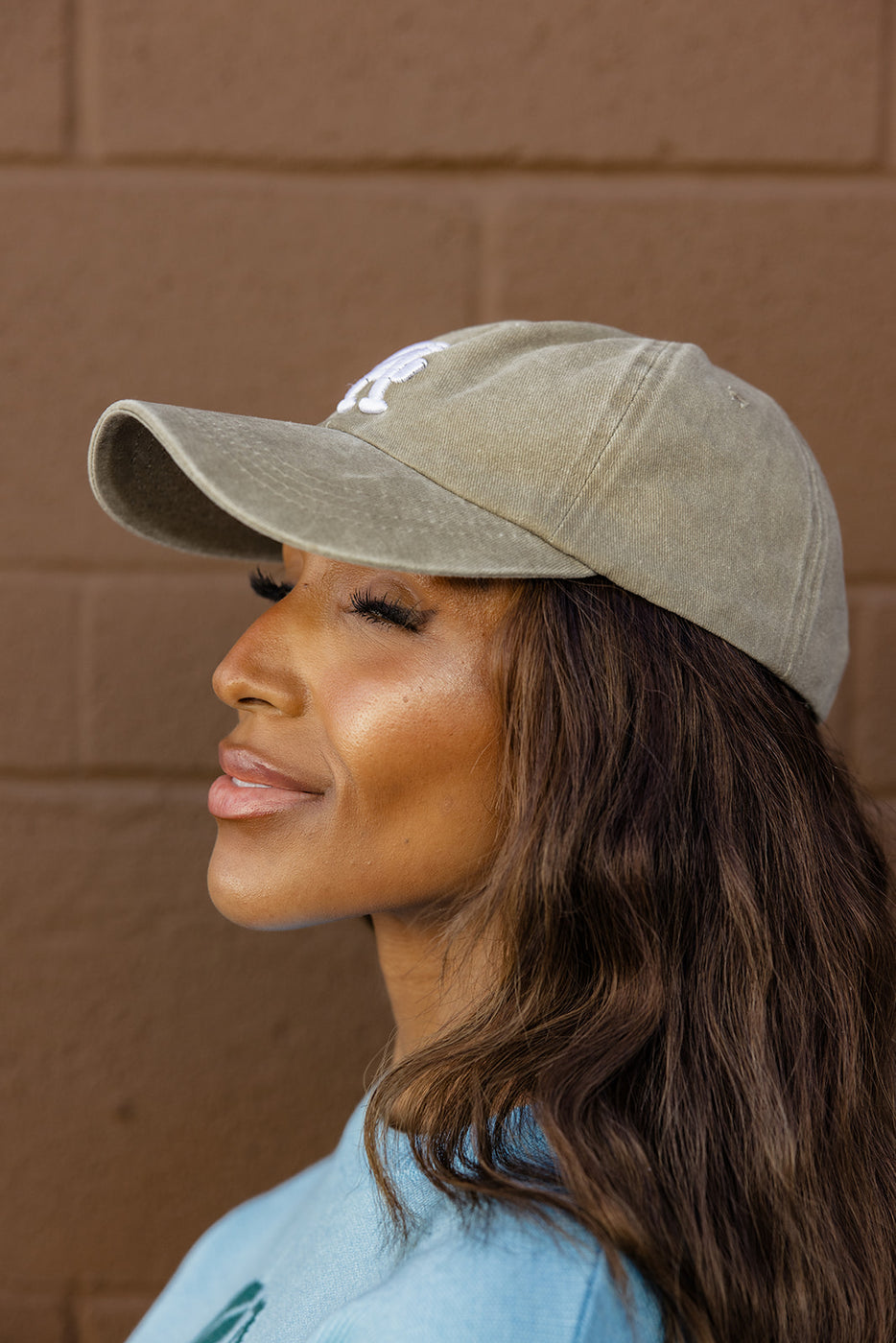 a woman wearing a hat