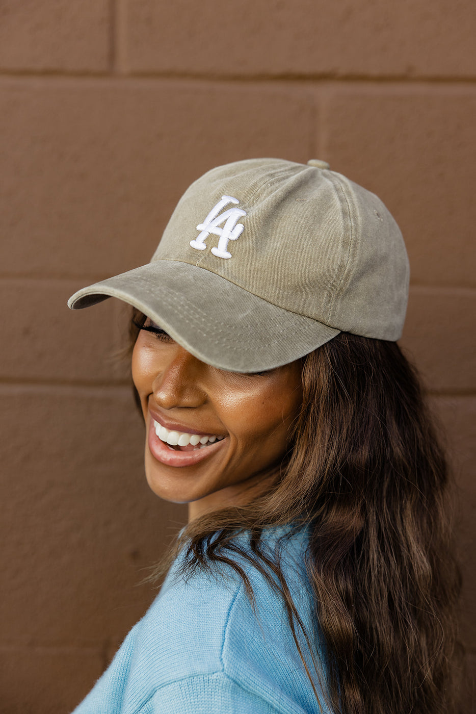 a woman wearing a hat