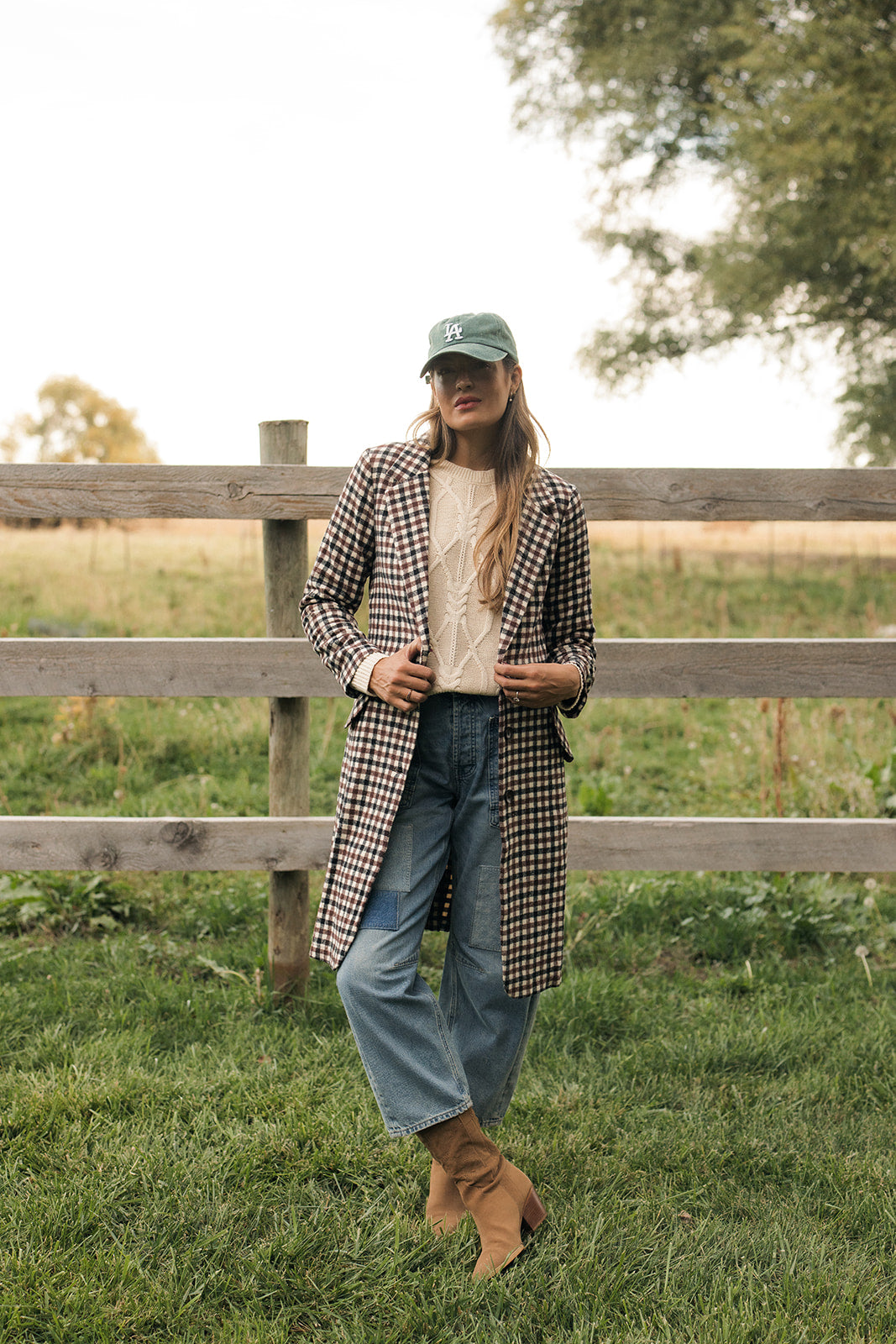 Checking In Plaid Coat