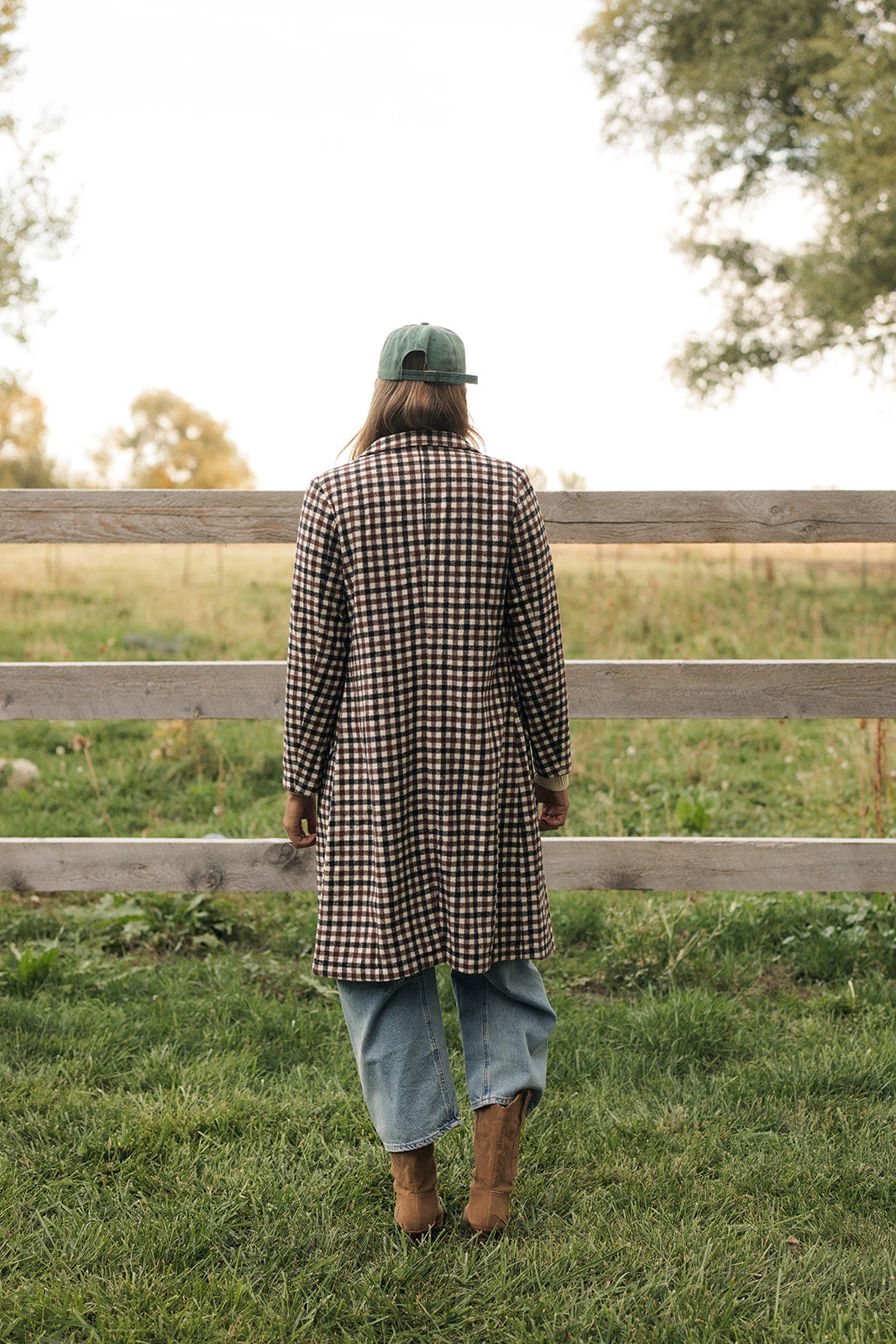 Checking In Plaid Coat